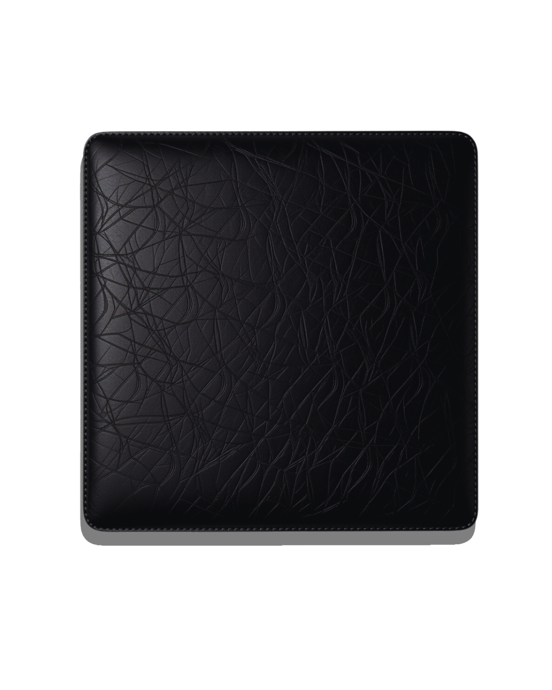 Black leather Club Mah Jongg  mahjong mat laid flat on surface