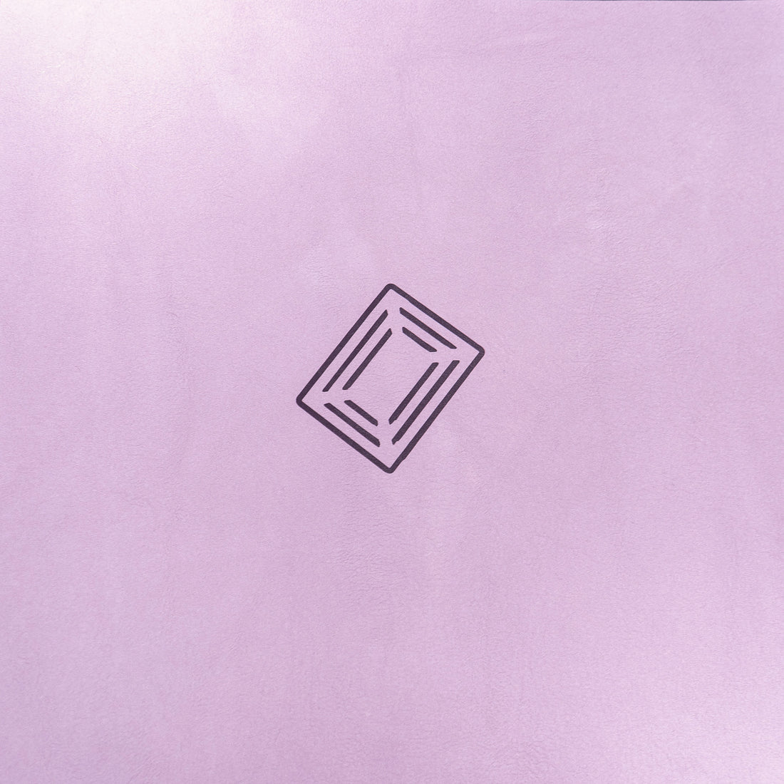 Lilac merino wool felt mahjong mat with Club Mah Jongg icon
